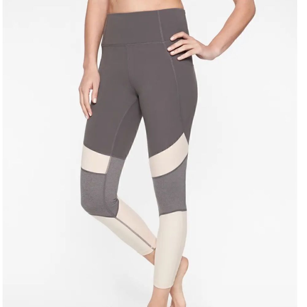 Athleta High Rise Salutation ModBlock 7/8 Tights - XS